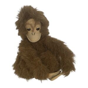 Vintage 70s Dakin Plush Monkey Brown Orangutan Ape Collectible Stuffed Animal